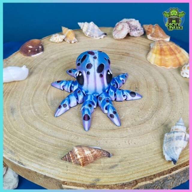 Ruchoma Ośmiorniczka 3D – kolorowa figurka ośmiornicy