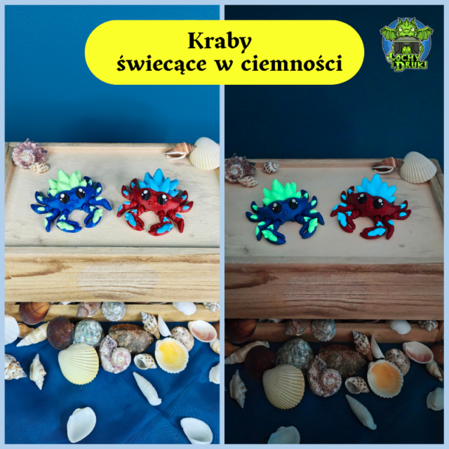 Krab Marianek 3D – ruchoma figurka świecąca w ciemności